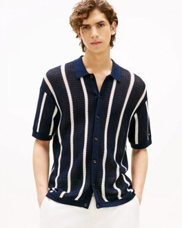 Tommy Hilfiger Overhemd korte mouw mw0mw41225 Ecru