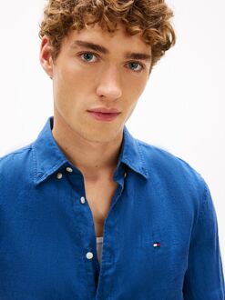 Tommy Hilfiger Overhemd Linnen Indigo Donkerblauw - L,M,XL