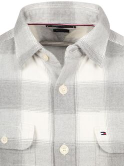 Tommy Hilfiger Overshirt Flanel Ruit Grijs - L,M,S,XL,XXL