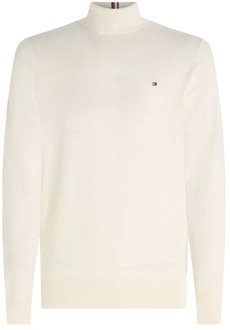 Tommy Hilfiger Pima Katoenen Cashmere Coltrui Ancient White - S - Heren