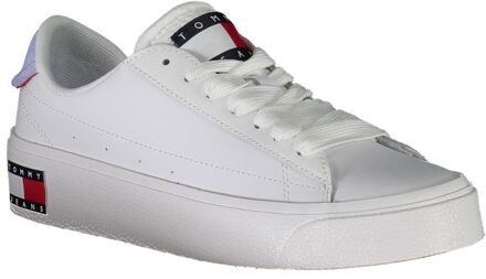 Tommy Hilfiger Platform Leren Sneakers Wit - EU 41