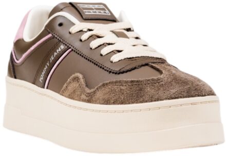 Tommy Hilfiger Platform Veterschoenen Donker Bruin