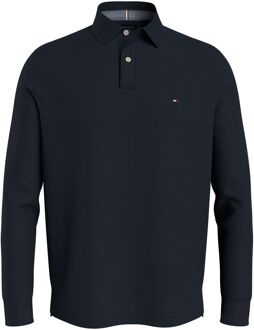 Tommy Hilfiger Polo Lange Mouw Desert Sky - XL - Heren