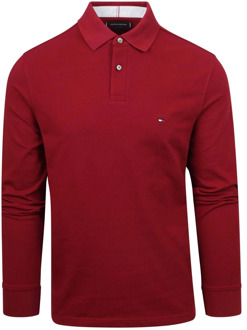 Tommy Hilfiger Poloshirt Long Sleeve Bordeaux Rood