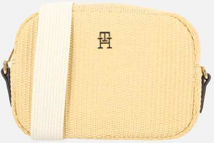 Tommy Hilfiger Popette camera bag crossbody tas natural raffia Beige - No Size
