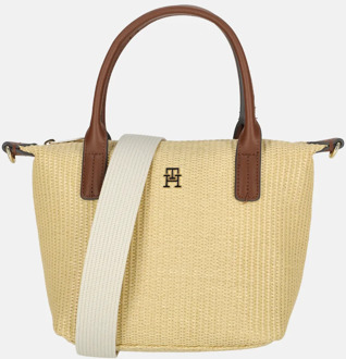 Tommy Hilfiger Popette mini tote handtas natural raffia Beige - No Size