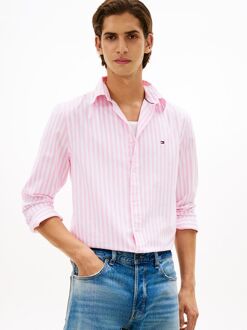 Tommy Hilfiger Poplin Overhemd Streep Roze - L,M,XL