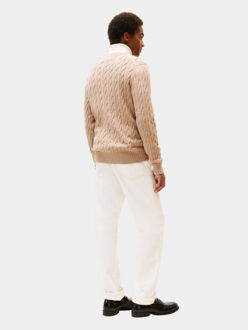 Tommy Hilfiger Pullover classic cotton cable crew nec mw0mw33132/afe - maat XL Beige