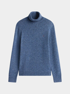 Tommy Hilfiger Pullover lambswool blend donegal roll mw0mw40436/dvc Blauw