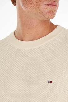 Tommy Hilfiger Pullover Structuur Ecru Wit - L,M