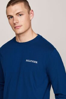 Tommy Hilfiger Pyjama Set Ruit Navy Donkerblauw