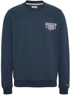 Tommy Hilfiger Reg Entry Grafische Sweater Tommy Hilfiger , Blue , Heren - XL