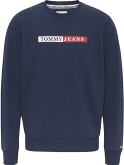 Tommy Hilfiger Reg essential graphic crew sweater Blauw