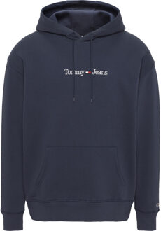Tommy Hilfiger Reg linear hoodie Blauw - S