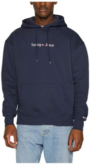 Tommy Hilfiger Reg Linear Tommy Jeans Sweatshirt Tommy Hilfiger , Blue , Heren - M