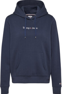 Tommy Hilfiger Reg serif linear hoodie Blauw - XL