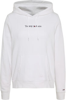 Tommy Hilfiger Reg serif linear hoodie Wit - XL