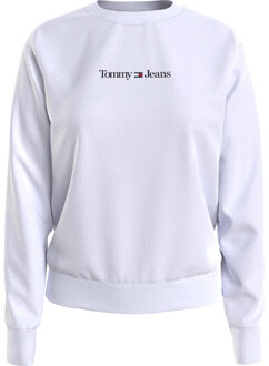 Tommy Hilfiger Reg serif linear sweater Wit - XL