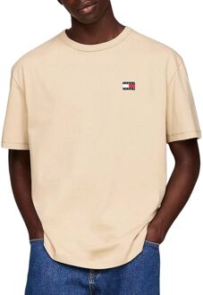 Tommy Hilfiger Regular Badge Logo Shirt Heren beige - M