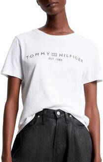 Tommy Hilfiger Regular Corp Logo Shirt Dames wit - XS