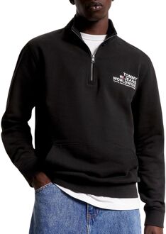 Tommy Hilfiger Regular Entry Graphic Half-Zip Sweater Heren zwart - L