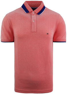 Tommy Hilfiger Regular Fit Tipped Slim Poloshirt Oranje Heren Top MWOMWO5124 676 - maat