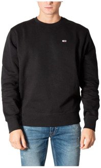 Tommy Hilfiger Regular Fleece Crew Neck Sweater Heren zwart - XXL