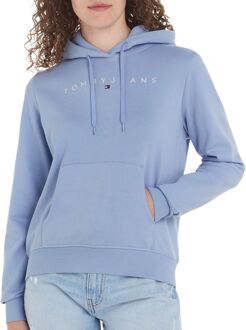 Tommy Hilfiger Regular Linear Hoodie Dames blauw