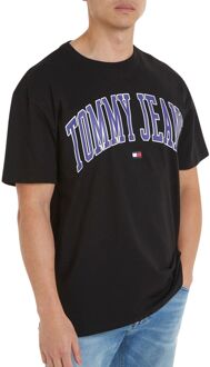 Tommy Hilfiger Regular Popcolor Shirt Heren zwart - paars - L