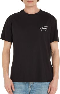 Tommy Hilfiger Regular Signature Shirt Heren zwart - L