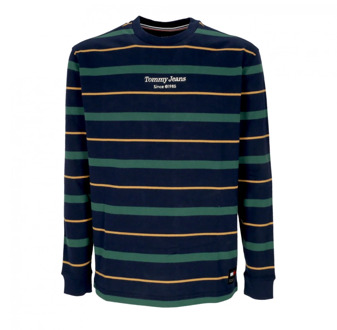 Tommy Hilfiger Regular Stripe Longsleeve T-shirt Tommy Hilfiger , Blue , Heren - Xl,L,M,S