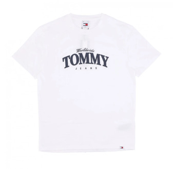 Tommy Hilfiger Regular Varsity Luxe Tee - Wit Tommy Hilfiger , White , Heren - Xl,L,S