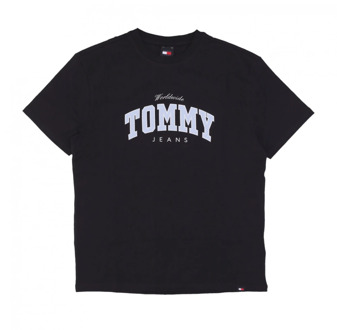 Tommy Hilfiger Regular Varsity WW Tee - Zwart Tommy Hilfiger , Black , Heren - Xl,L,M,S