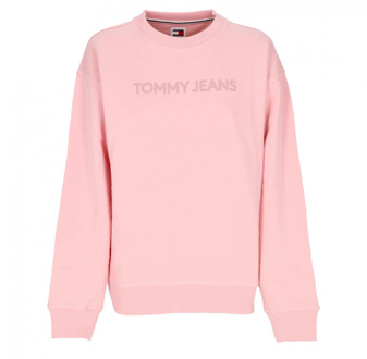 Tommy Hilfiger Relaxed Bold Crewneck Sweatshirt Ballet Pink Tommy Hilfiger , Pink , Dames - S,Xs,2Xs