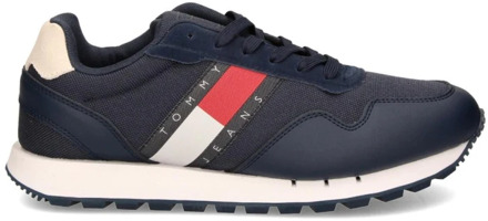 Tommy Hilfiger Retro Runner Ess Sneaker Tommy Hilfiger , Blue , Heren - 44 Eu,43 Eu,42 Eu,41 Eu,45 Eu,40 EU