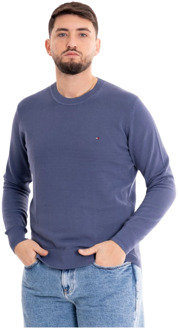 Tommy Hilfiger Ridge Crew Neck Sweater Tommy Hilfiger , Blue , Heren - 2Xl,Xl,M,3Xl