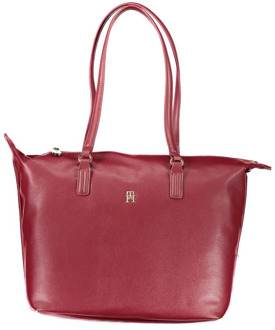 Tommy Hilfiger Rode Effen Handtas met Ritssluiting Tommy Hilfiger , Red , Dames - ONE Size