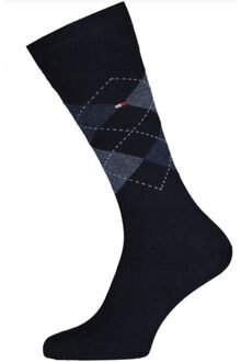 Tommy Hilfiger Ruitensokken heren (set van 2) - maat 43-46 Grijs