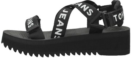 Tommy Hilfiger Sandalen Plat Zwart - 38