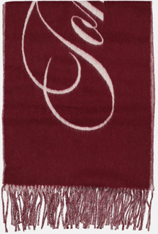 Tommy Hilfiger Script logo sjaal deep rouge Donker rood