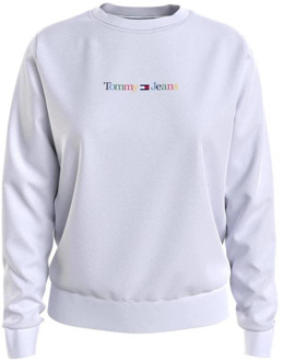 Tommy Hilfiger Serif Tommy Jeans Sweatshirt Tommy Hilfiger , White , Dames - XS