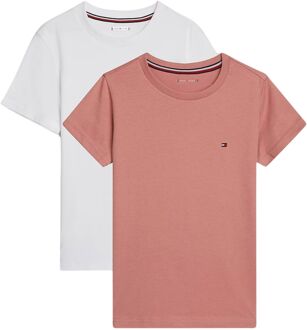 Tommy Hilfiger Shirts Junior (2-pack) wit - roze - 116-122