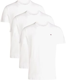 Tommy Hilfiger Signature Cotton Essentials Shirts Heren (3-pack) wit
