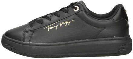 Tommy Hilfiger Signature Court Sneaker Zwart - 38
