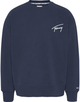 Tommy Hilfiger Signature crew sweater Blauw - L
