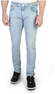 Tommy Hilfiger Slim Fit Jeans in effen kleur met knoop- en ritssluiting Tommy Hilfiger , Blue , Heren - W28,W30