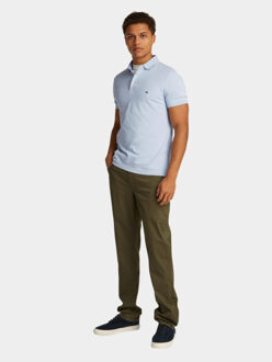 Tommy Hilfiger Slim fit polo van piqué katoen met logoborduring Lichtblauw - XXL