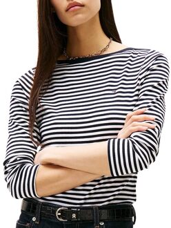 Tommy Hilfiger Slim Fit Rib Longsleeve Shirt Dames - XL