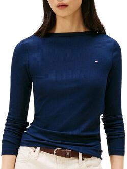Tommy Hilfiger Slim Fit Rib Longsleeve Shirt Dames - XL