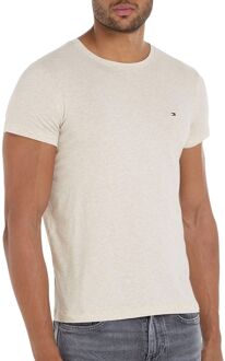 Tommy Hilfiger Slim Fit Stretch Tee voor Mannen Tommy Hilfiger , Beige , Heren - XL